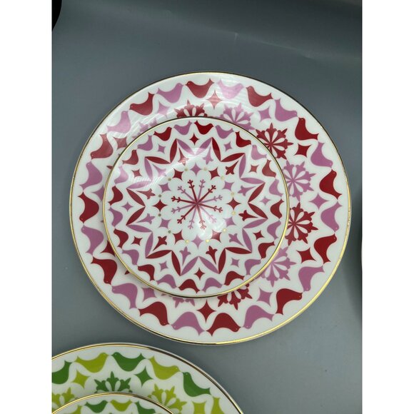8-Piece Kate Spade NY Luncheon & Tidbit / Appetizer Plates Set Holly Heights - Picture 9 of 11
